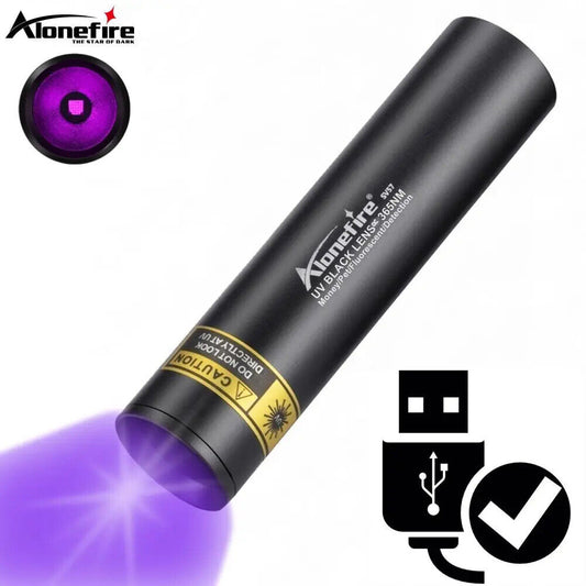 Alonefire SV38 5W 365nm Professional UV Torch Type C USB Rechargeable Blacklight