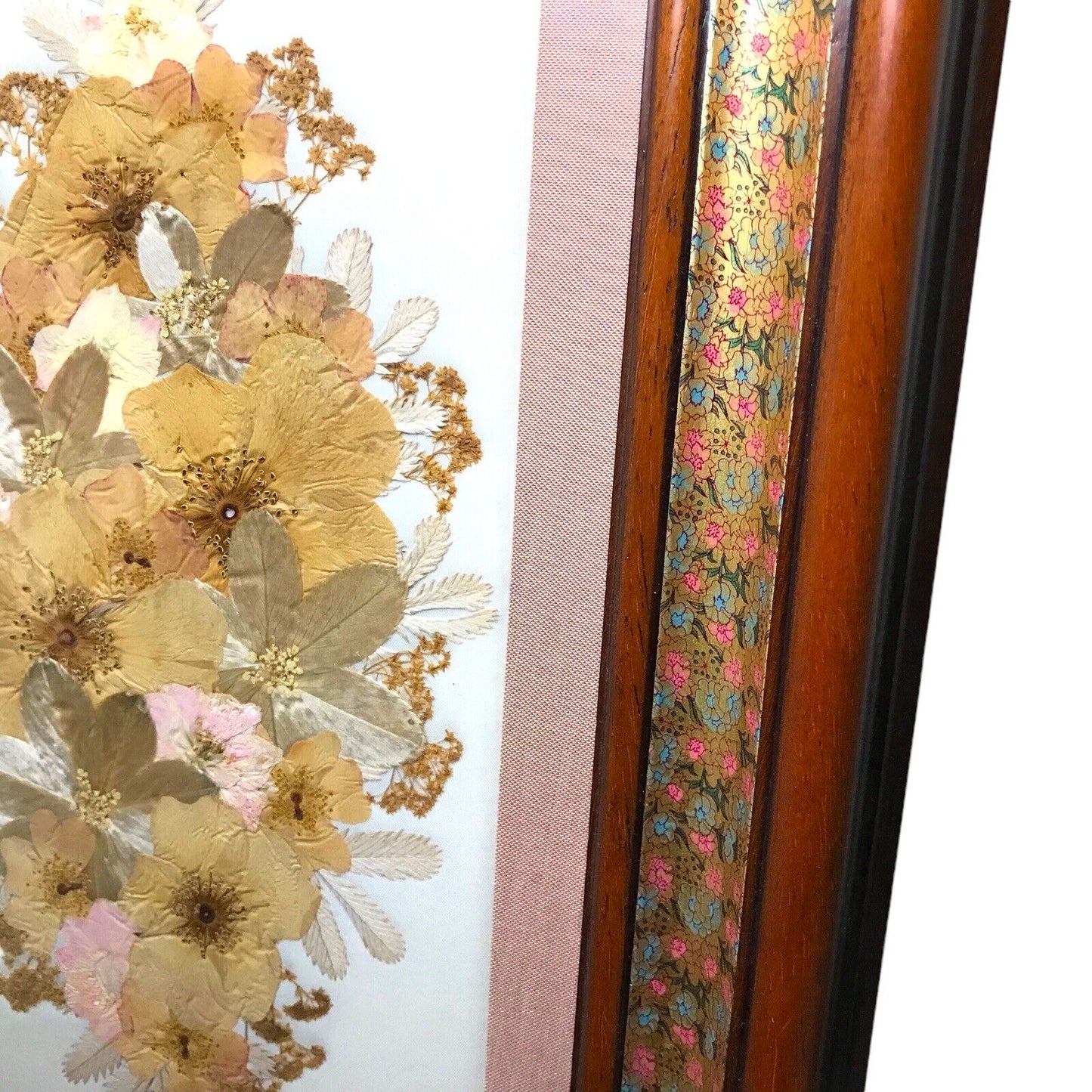 Vintage Joanna Sheen Pressed Flower Art - Botanical Wall Hanging | TheVoyageBird