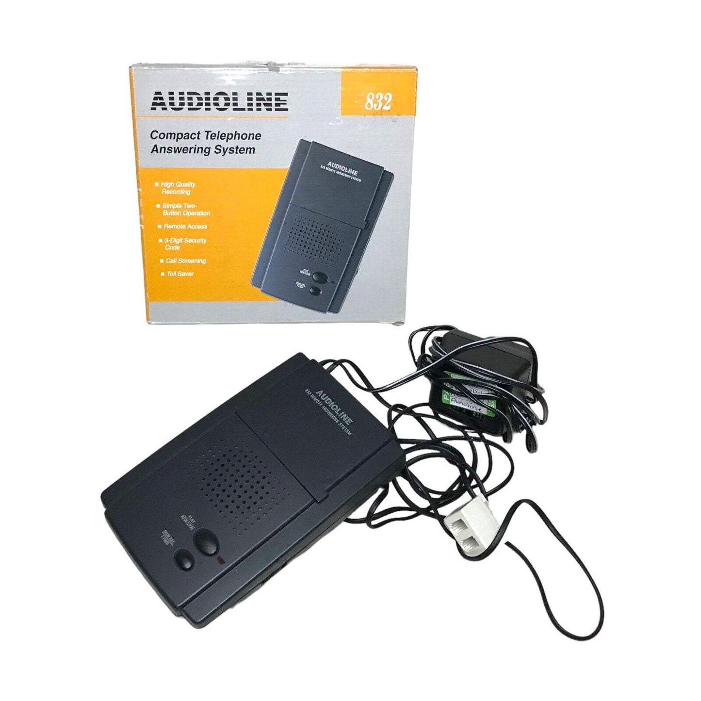 AUDIOLINE 832 Remote Access Compact Telephone Answering System