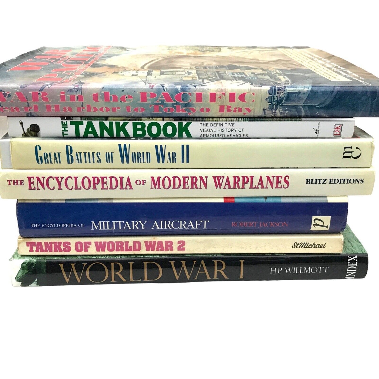 Bundle of 7 World War I & II, Tanks, Warplane & Military Aircraft Hardback Books