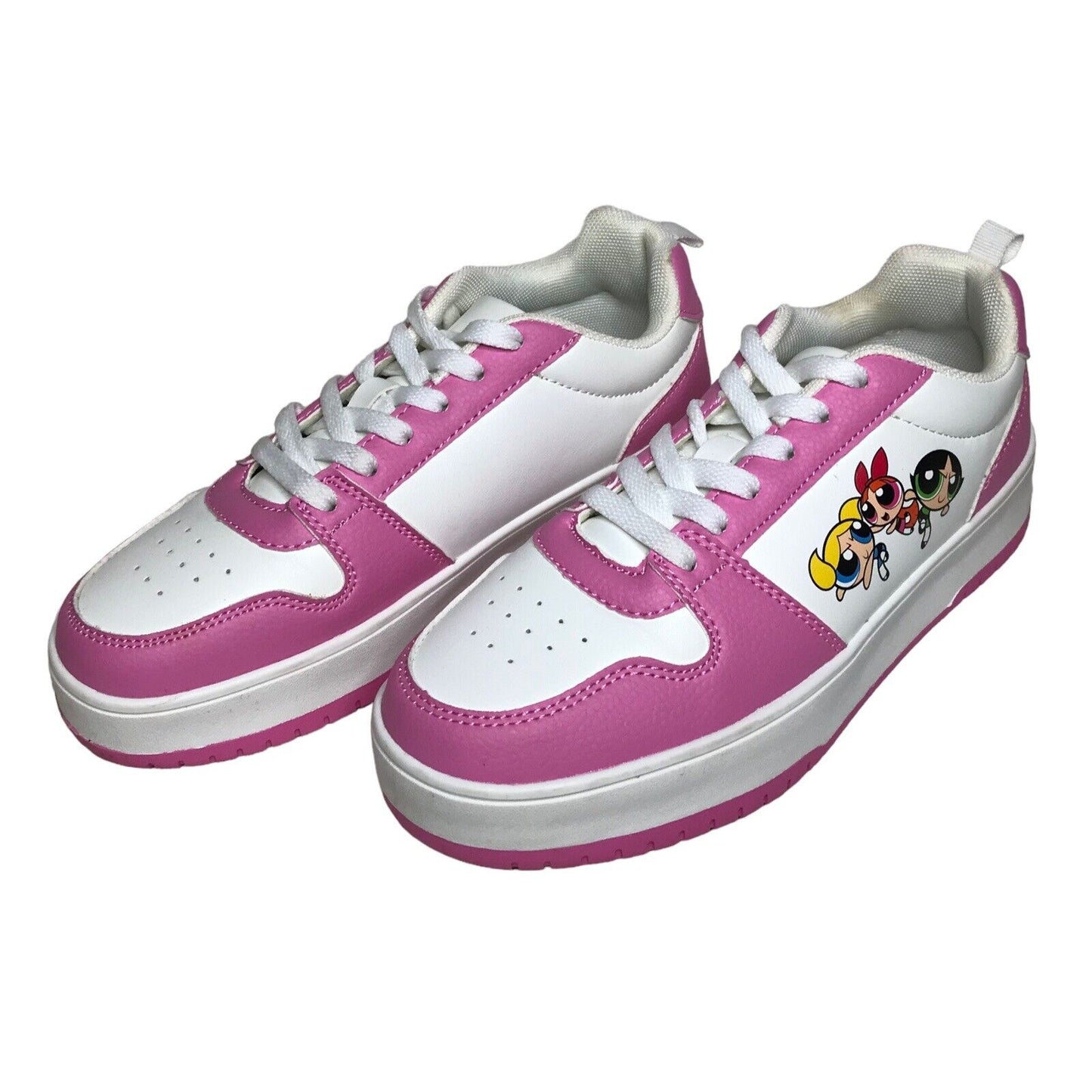 Womens Primark Powerpuff Girls Size 5 Trainers Sneakers in White & Pink