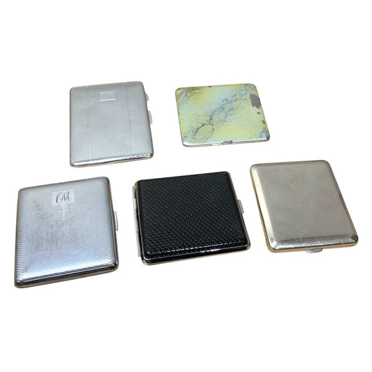 Vintage Cigarette Case / Card Case Bundle of 5 incl. Clifton England, V H German