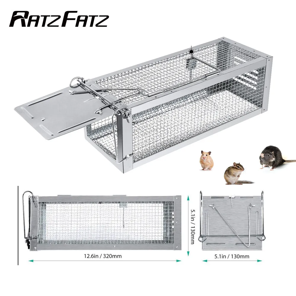 RatzFatz® Mouse Rat Trap Humane Rodent Bait Cage Hook-Design Sensitive No Kill