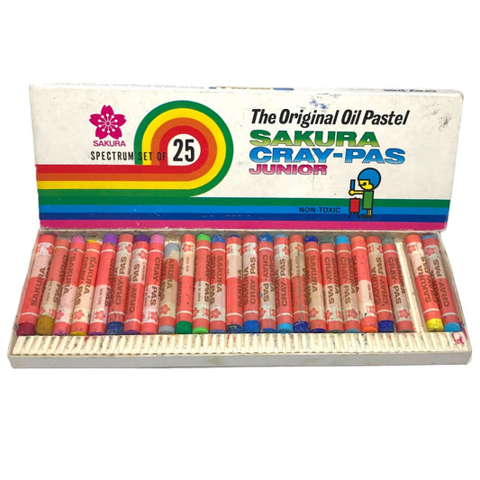 Vintage Sakura Cray-Pas - Spectrum Set of 25 Original Oil Pastels In Box