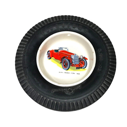 FIRESTONE Tyre Ashtray Automobilia Vintage Tire PROMO Alfa Romeo Classic - 1950s