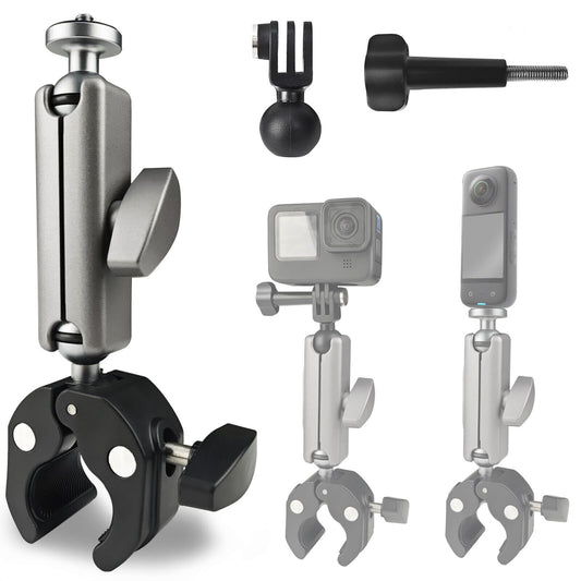 Pro Rig Ballhead Clamp, Double Ball Adapter / Bottom Clamp, Ballhead Arm