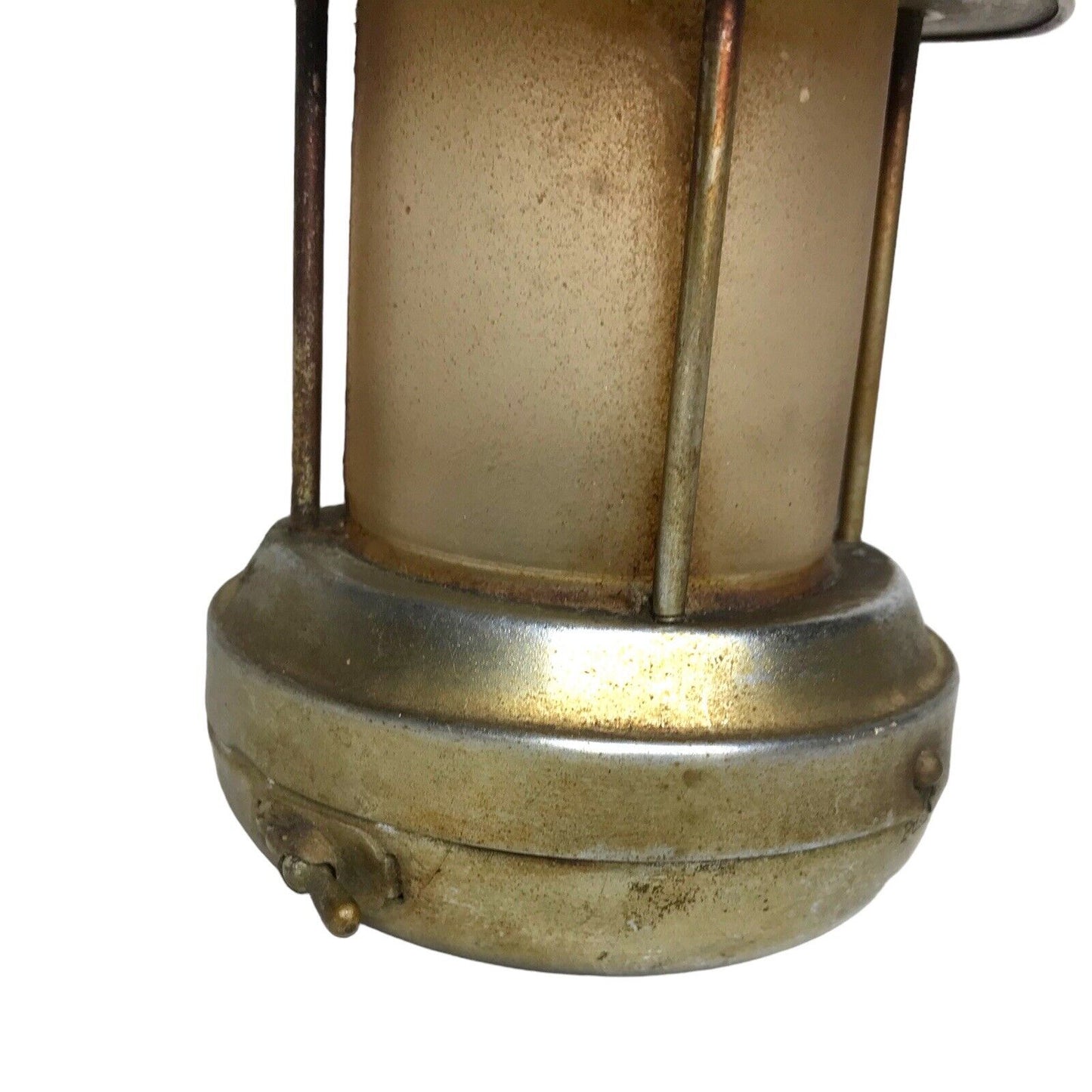 Pifco 1930's Frosted Glass Battery Night Light Lantern Nickel Plated Decorative