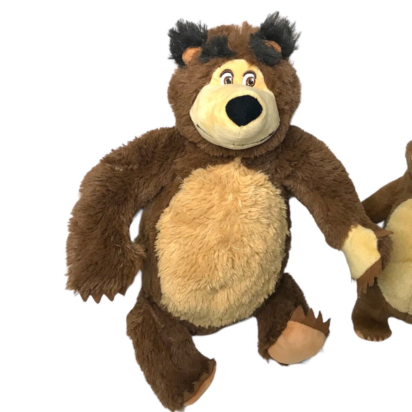 2x Bear Plush Characters from Masha and The Bear | 10” & 14” Sizes | Great Condition