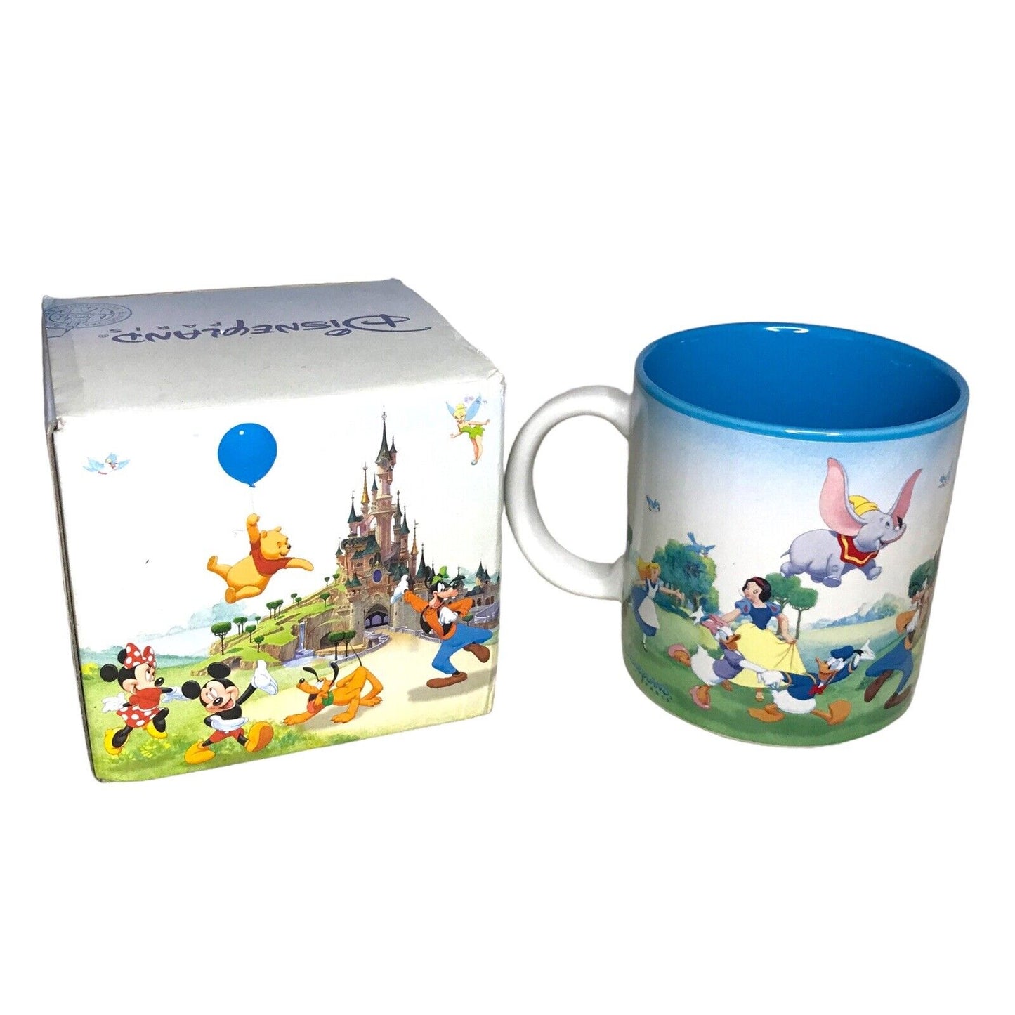 Disneyland Paris Parks Mug Cup Snow White Dumbo Mickey Donald Alice Boxed