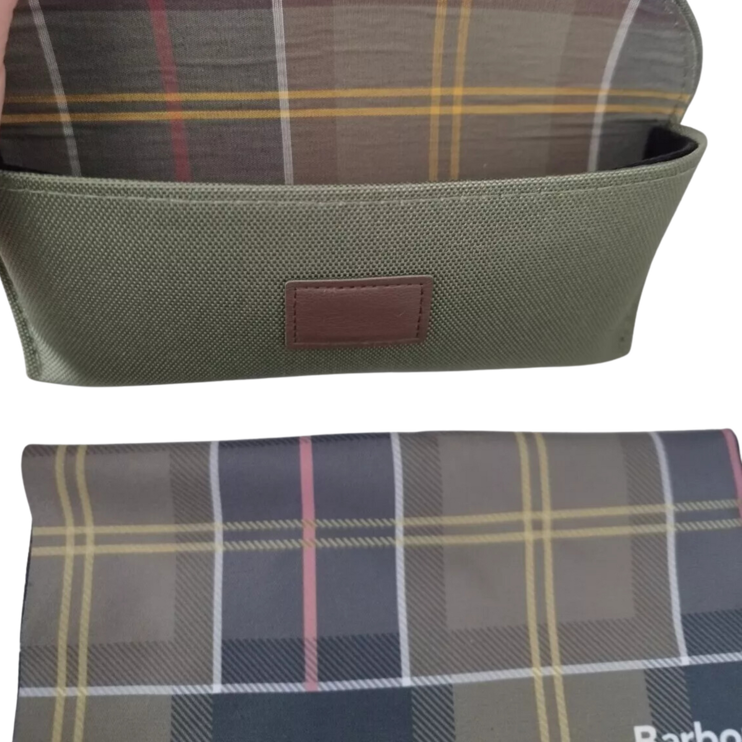 Barbour Glasses Sunglasses Protective Soft Case & Cleaning Cloth Set Olive Green