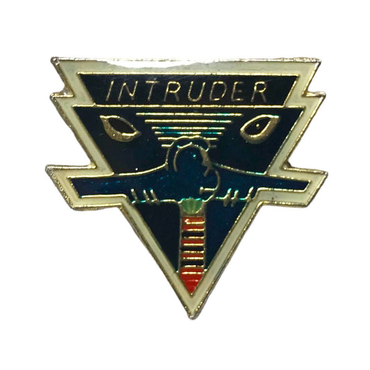 U.S Airforce Intruder A6 USAF Fighter Squadron - Vintage Enamel Pin Badge RARE