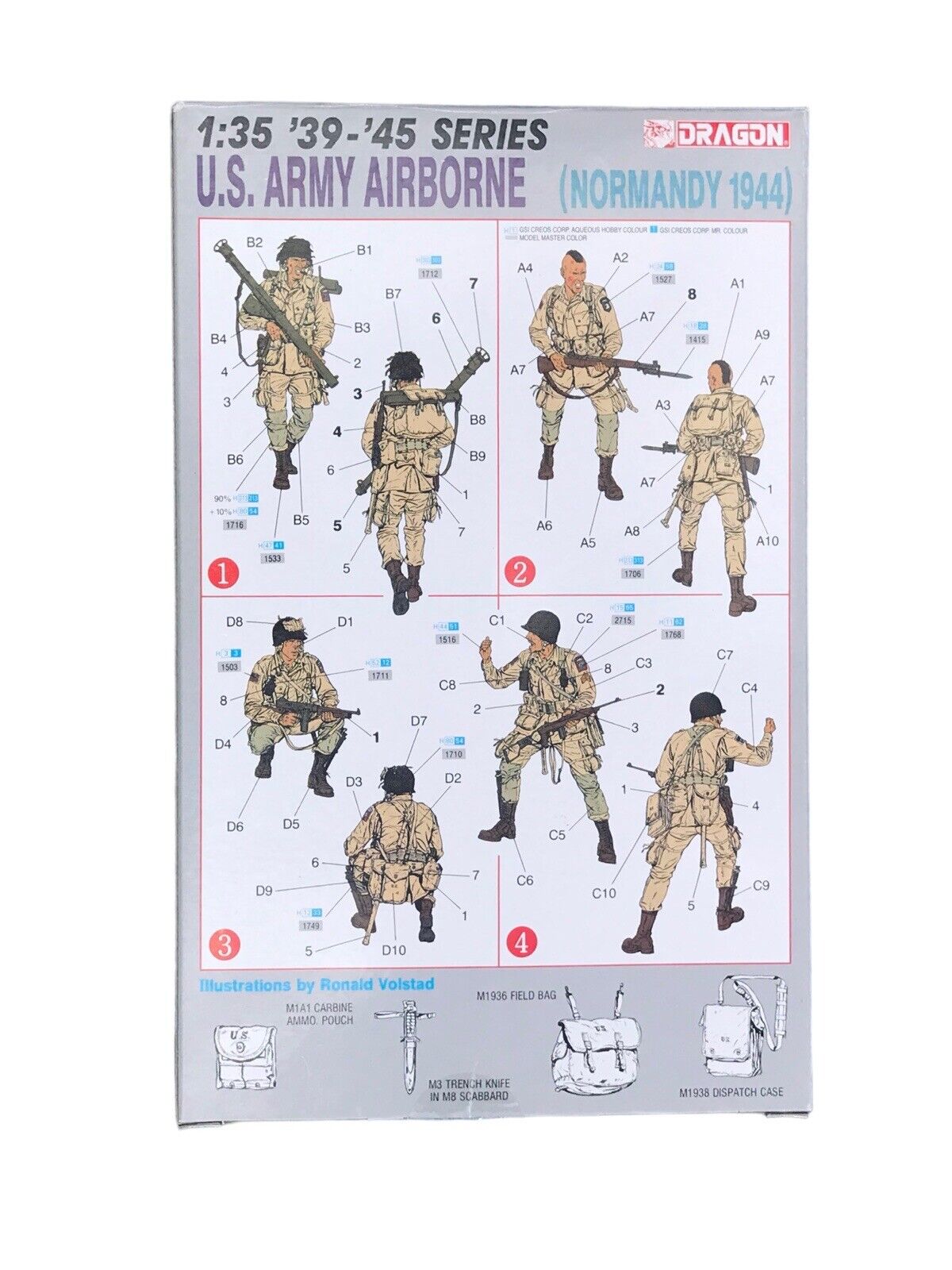 U.S.Army Airborne Normandy 1944 Plastic Kit 1:3 5 Model Dragon Models