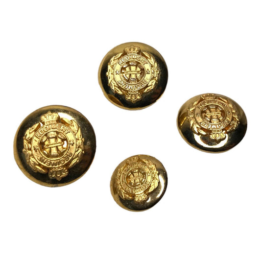 Vintage Gold Tone Coloured Regiment Buttons