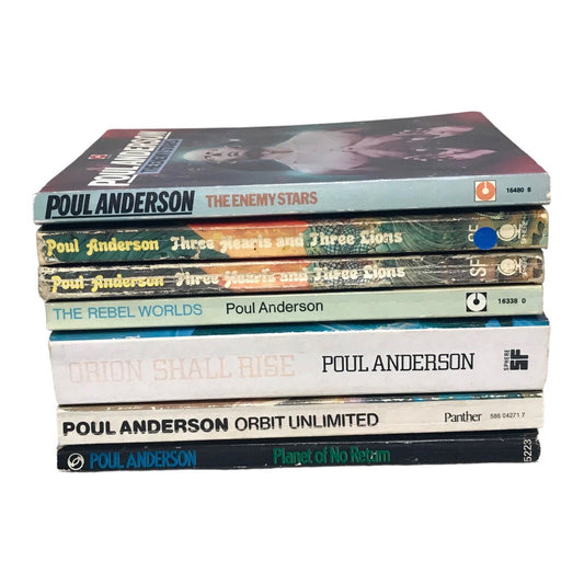 Poul Anderson Vintage Sci-Fi Paperback Books Bundle - Orbit Rebel World Job Lot x7