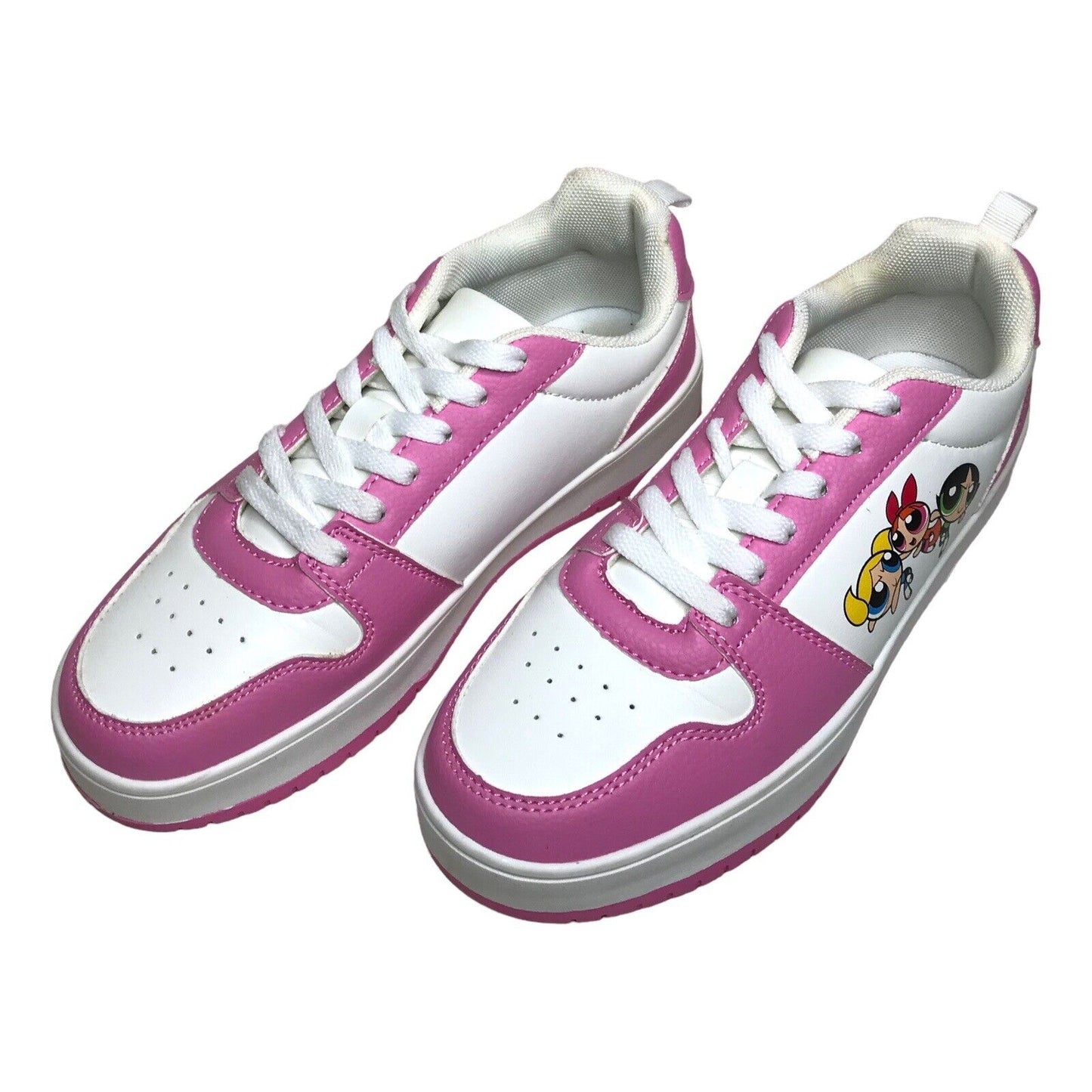 Womens Primark Powerpuff Girls Size 5 Trainers Sneakers in White & Pink