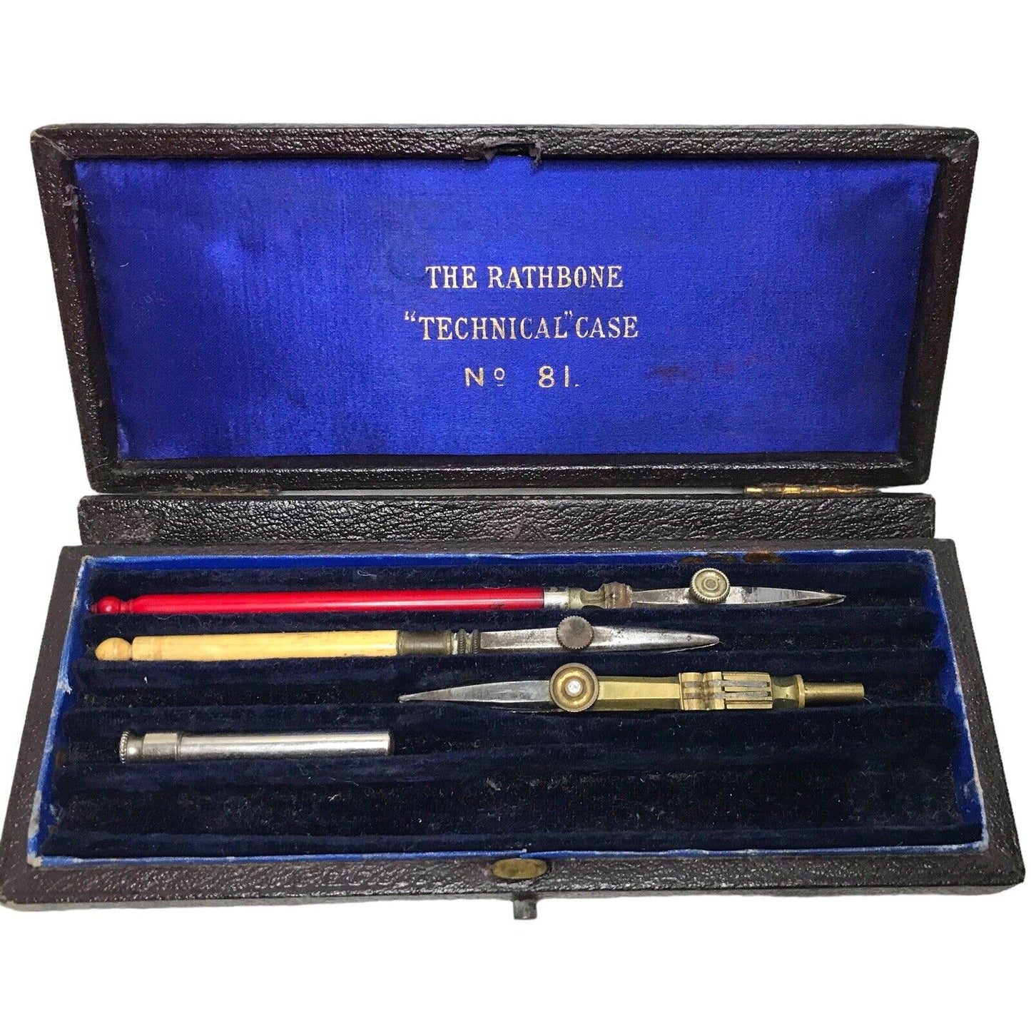 Vintage the Rathbone Technical Case No. 81 & More! - Drawing Instrument Set