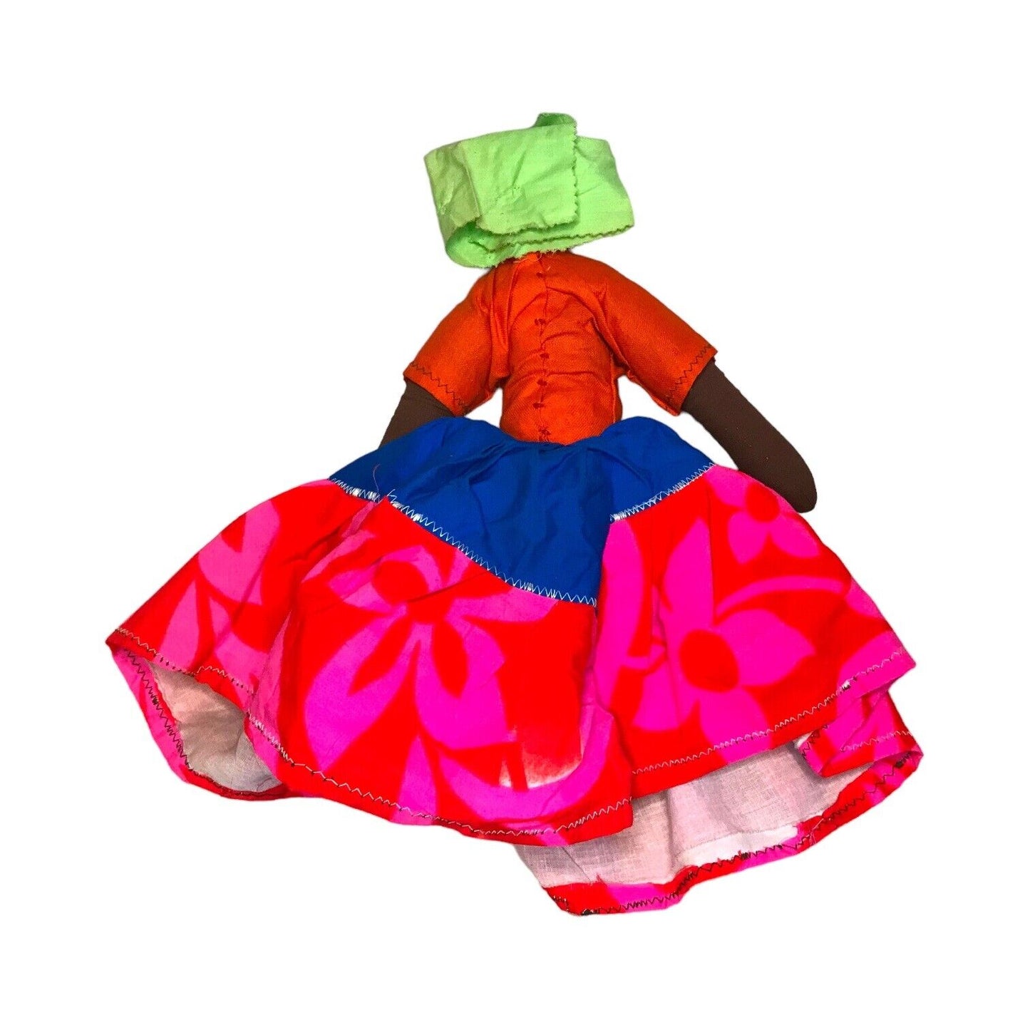 Latin American African Ethnic Black Porcelain Cloth Rag Doll with Dress Clothes