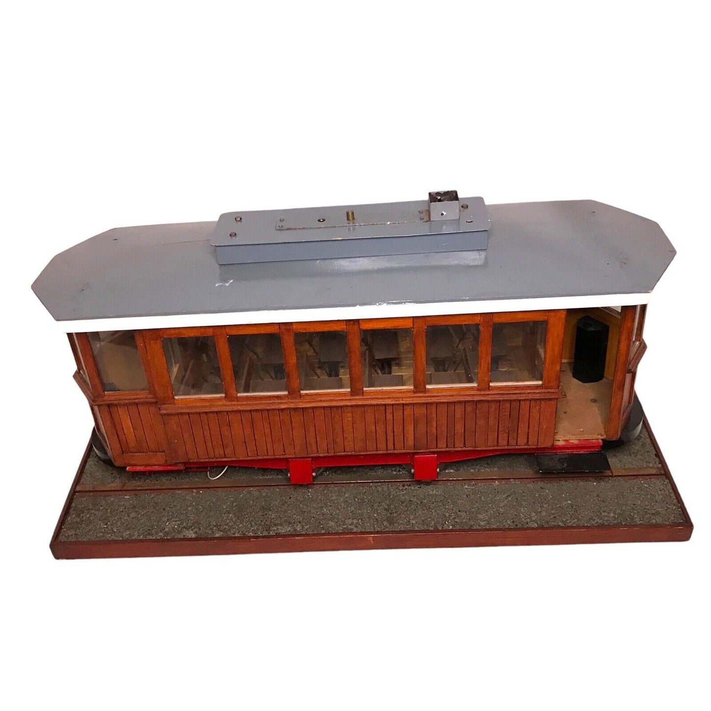 Vintage Large Scale Working Wooden Tram Model – 110mm Gauge, Handcrafted, Rare