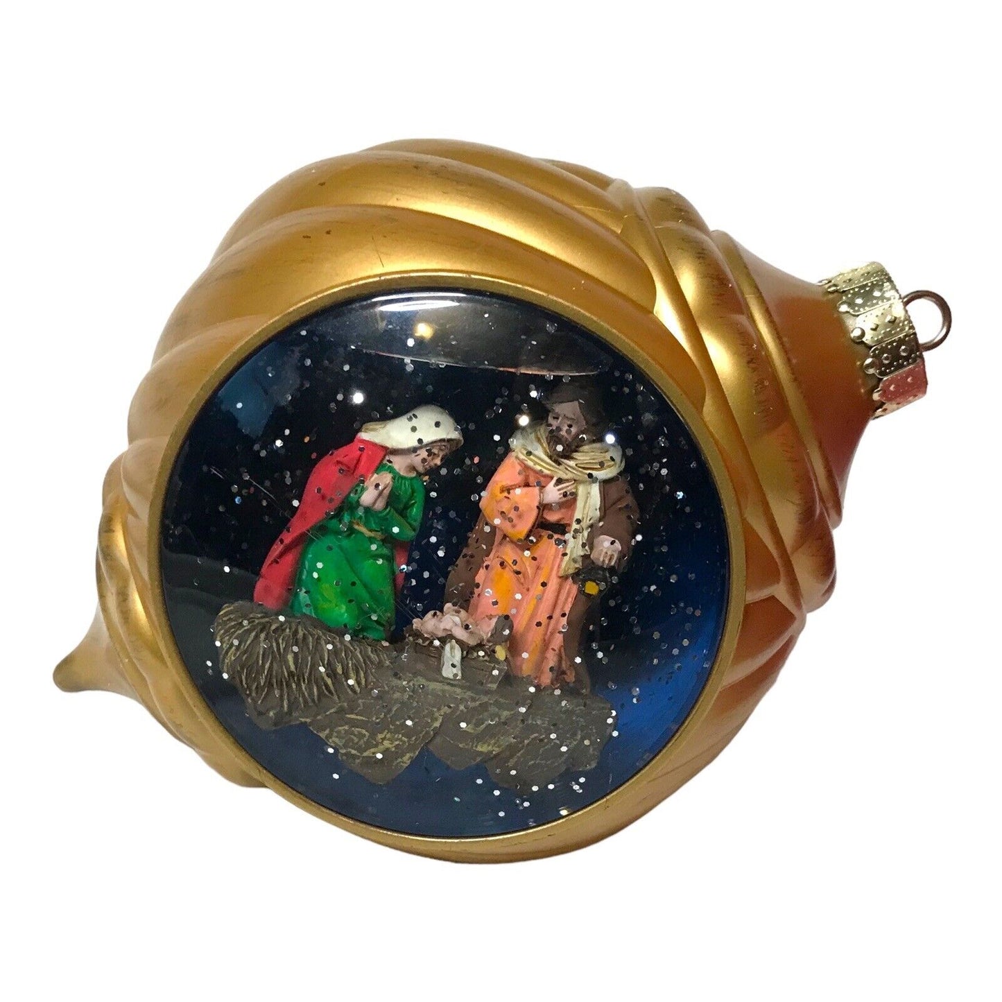 Nativity Ornament Snow Globe Water Globe Lights Christmas Bauble - Boxed