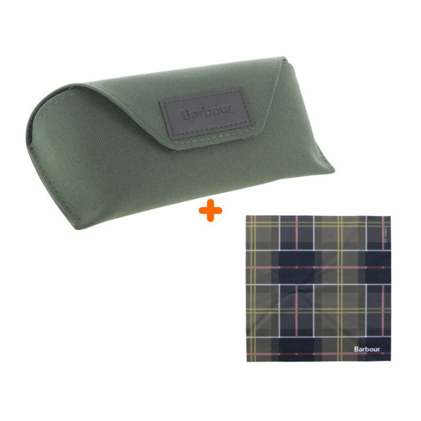 Barbour Glasses Sunglasses Protective Soft Case & Cleaning Cloth Set Olive Green