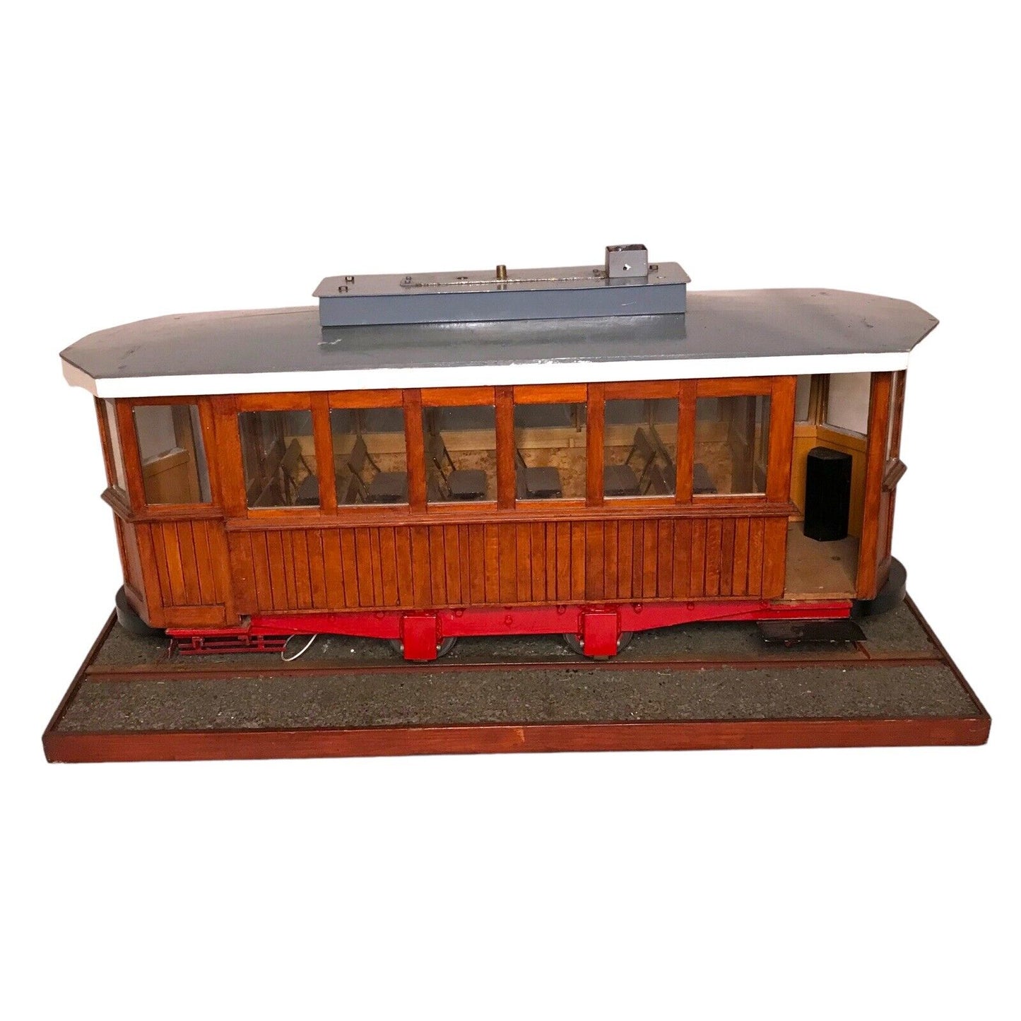 Vintage Large Scale Working Wooden Tram Model – 110mm Gauge, Handcrafted, Rare