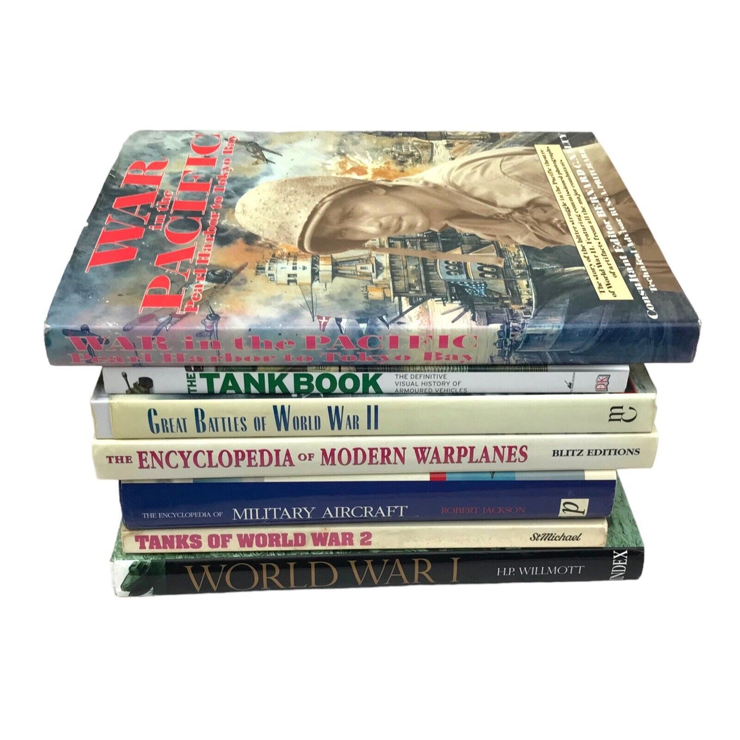 Bundle of 7 World War I & II, Tanks, Warplane & Military Aircraft Hardback Books