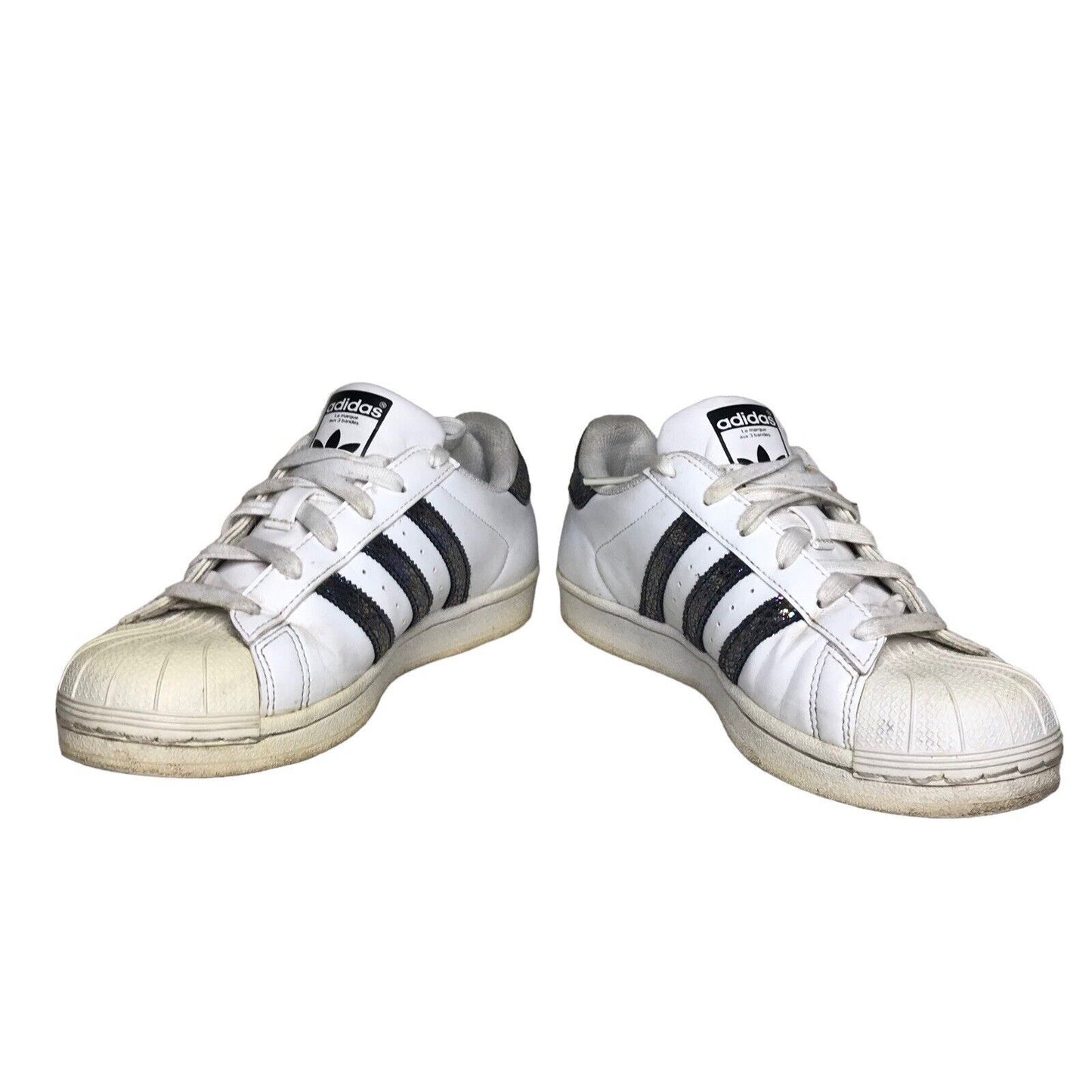 adidas Superstar Sneakers Trainers White & Snake Iridescent Women Size UK 5