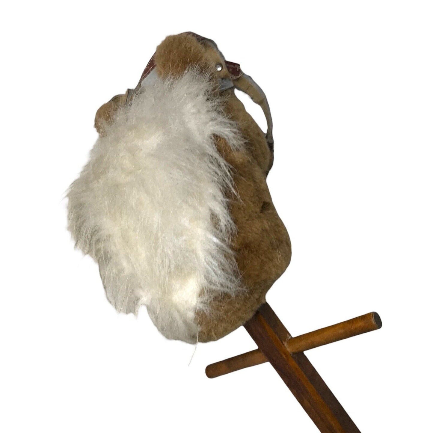 Horse Toy on a Wooden Stick with Handles and Wheels - Light Brown