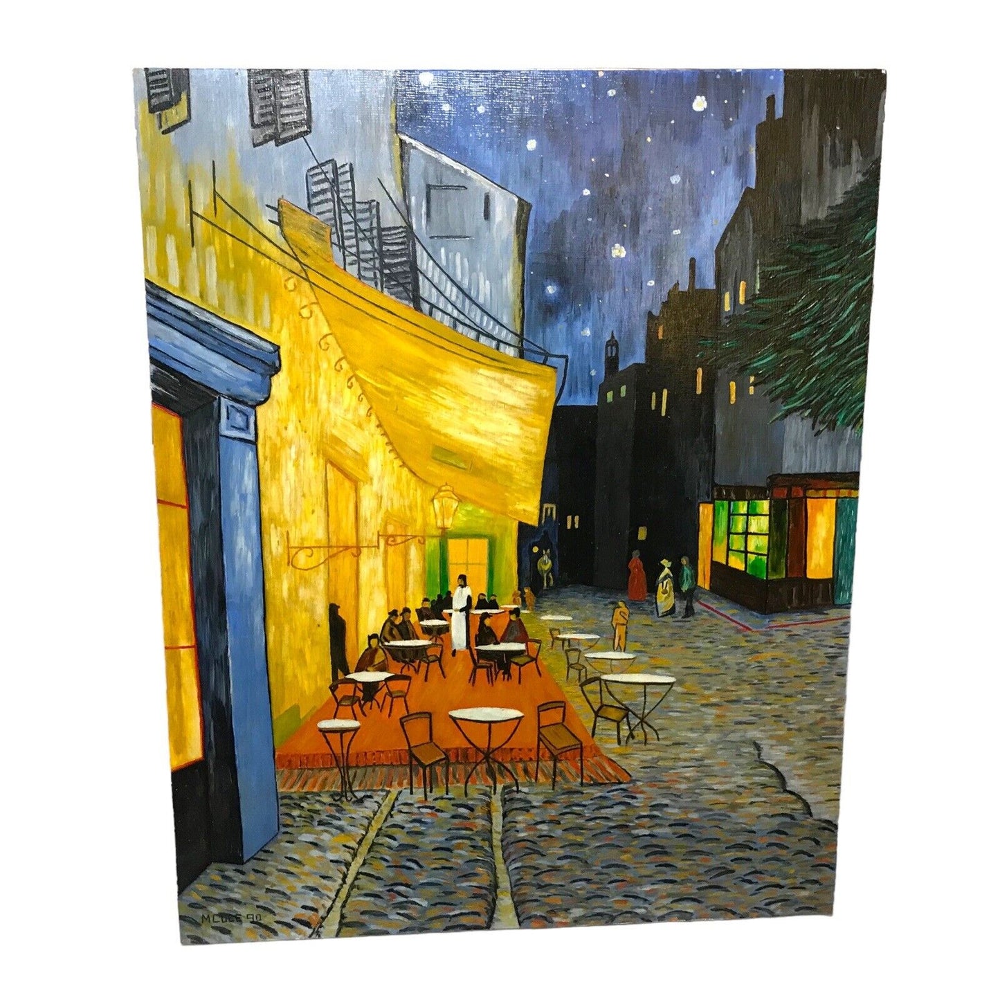 M Cole after Vincent Van Gough’s Cafe Terrace at Night Painting