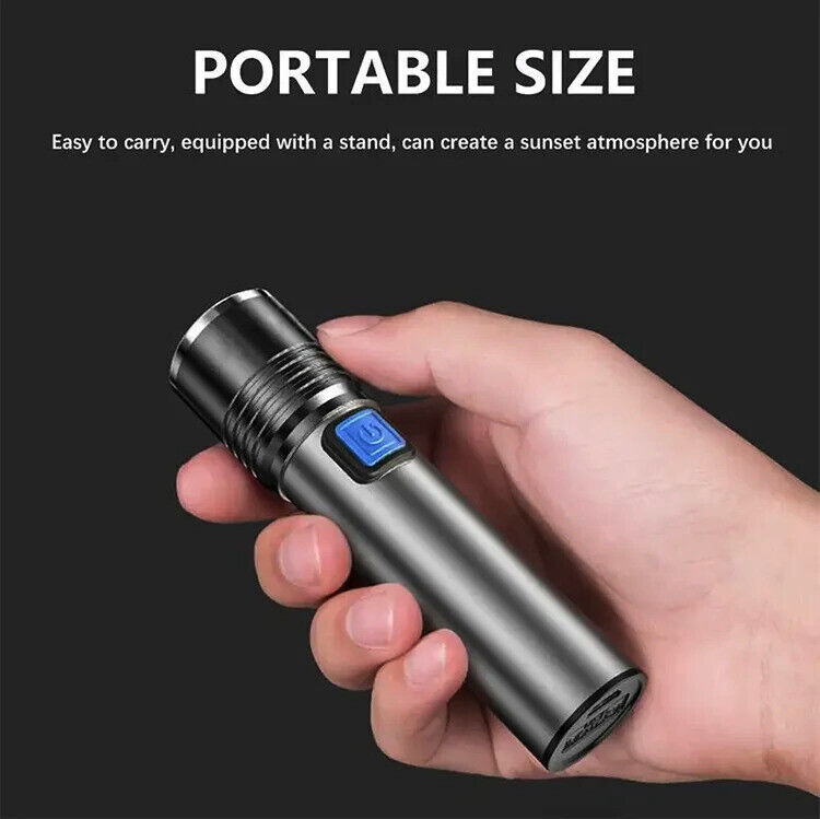 USB Rechargeable 395 LED UV Torch Flashlight Light Ultra Violet Blacklight Zoom