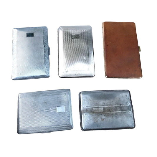 Vintage Cigarette Case / Card Case Bundle of 5 - Har-Bro Clifton Leatherlite