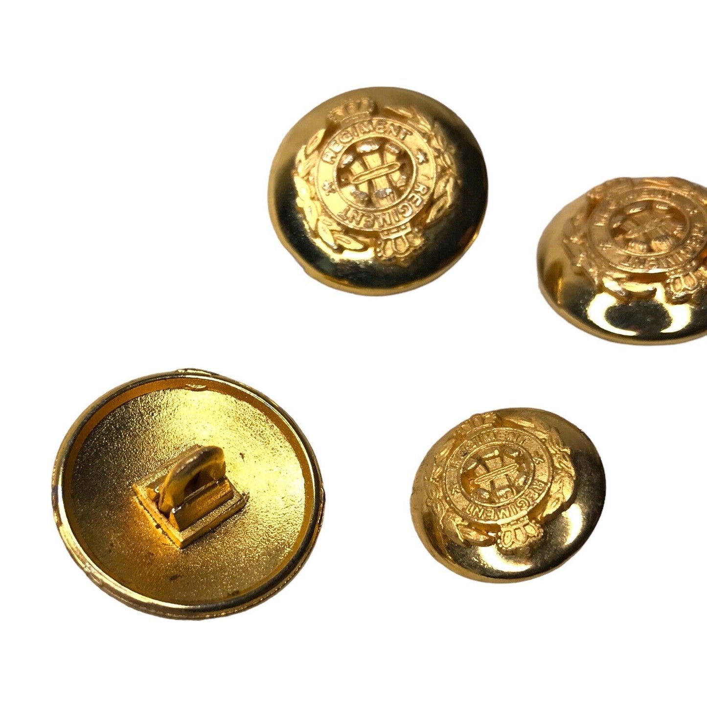 Vintage Gold Tone Coloured Regiment Buttons