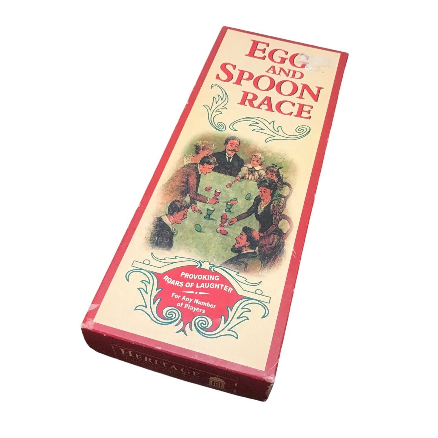 Wooden Egg And Spoon Race Party Game Christmas Family - in Retro Box