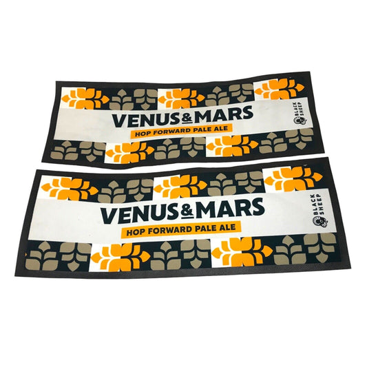 2x Rubber Backed Bar Drip Mat Black Sheep Venus & Mars Hop Pale Ale Pub Man Cave