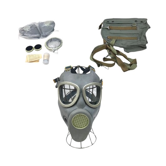 Gas Mask - Vintage Polish MP4 Set with Filters & Bag - Cold War Military Surplus