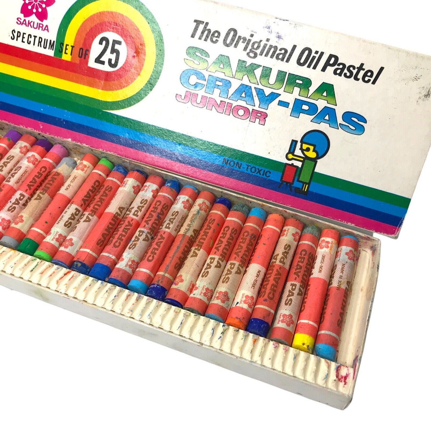 Vintage Sakura Cray-Pas - Spectrum Set of 25 Original Oil Pastels In Box