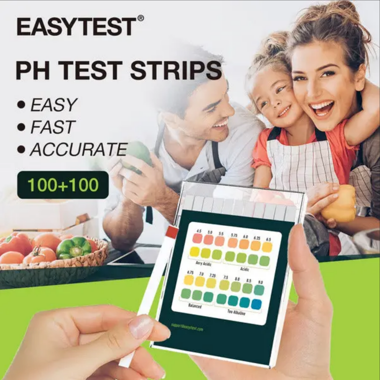 Universal pH Test Strips x200 - Test Drinking Water, Saliva, Body, Urine, Food