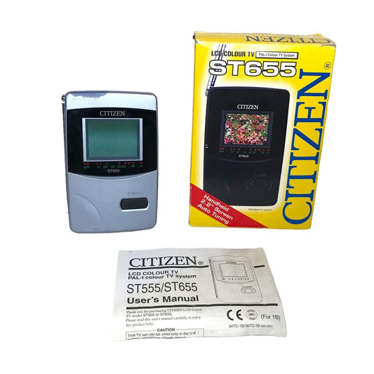 Portable TV Citizen SB655 - Auto Tuning LCD Colour Screen TV Boxed Vintage