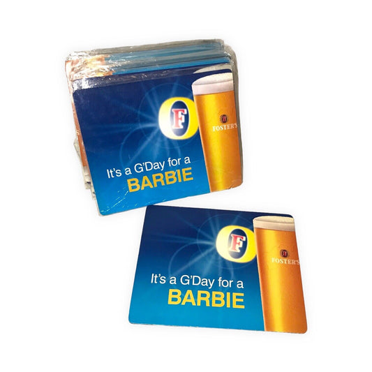 Bundle of 12x Fosters Lager Mouse Mat - It’s a G'Day for a Barbie