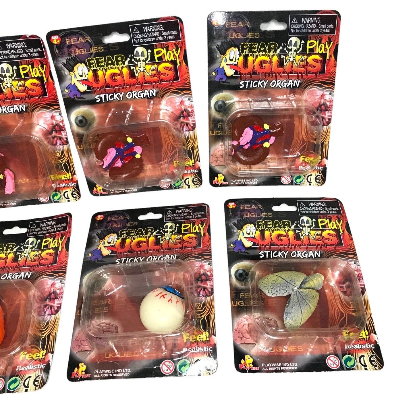 Uglies Sticky Organs Toy Bundle of 8 (Heart, Stomach, Lungs) - New by Playwise