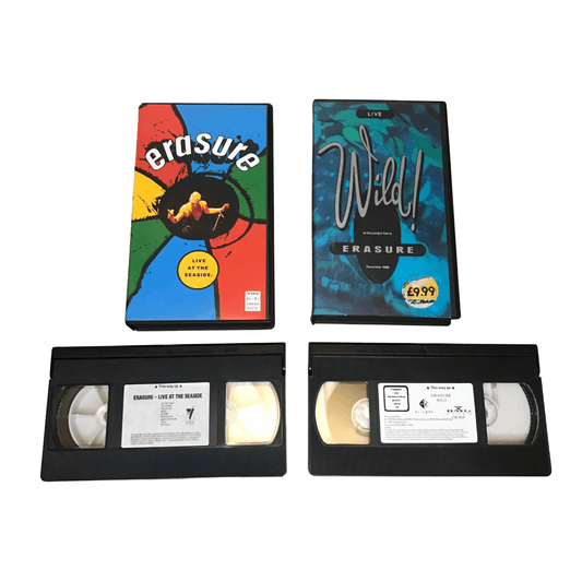 2x Erasure VHS Videos - Live at the Seaside & Wild! Live at the London Arena - TheVoyageBird