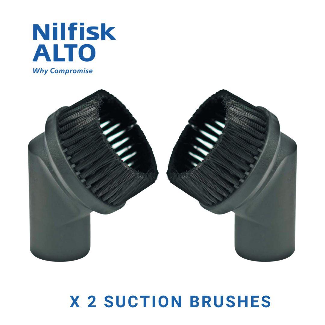 2X Genuine Nilfisk Vacuum Round Suction Brush Attachment Tool D36 302002509 - TheVoyageBird