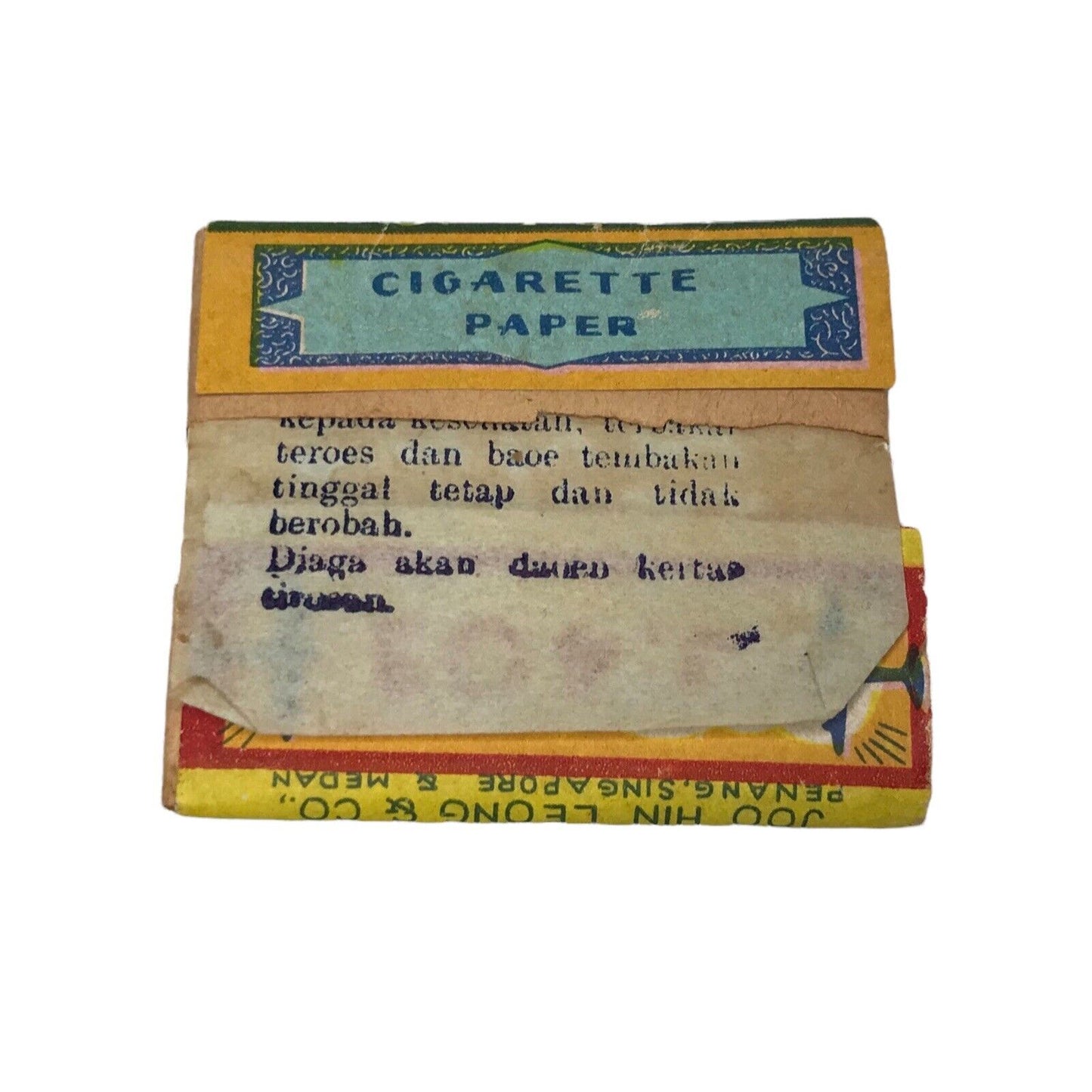 Extremely Rare 1940s Cigarette Rolling Papers - Singapore Joo Jin Leong & Co. DC