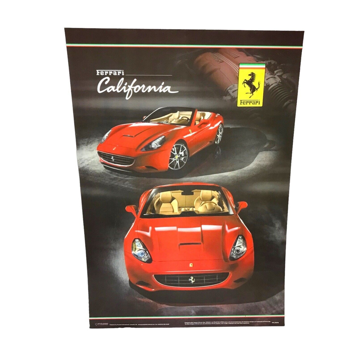 Rare Ferrari California Lenticular 3D Poster, Official Pyramid 2011 Out Of Print