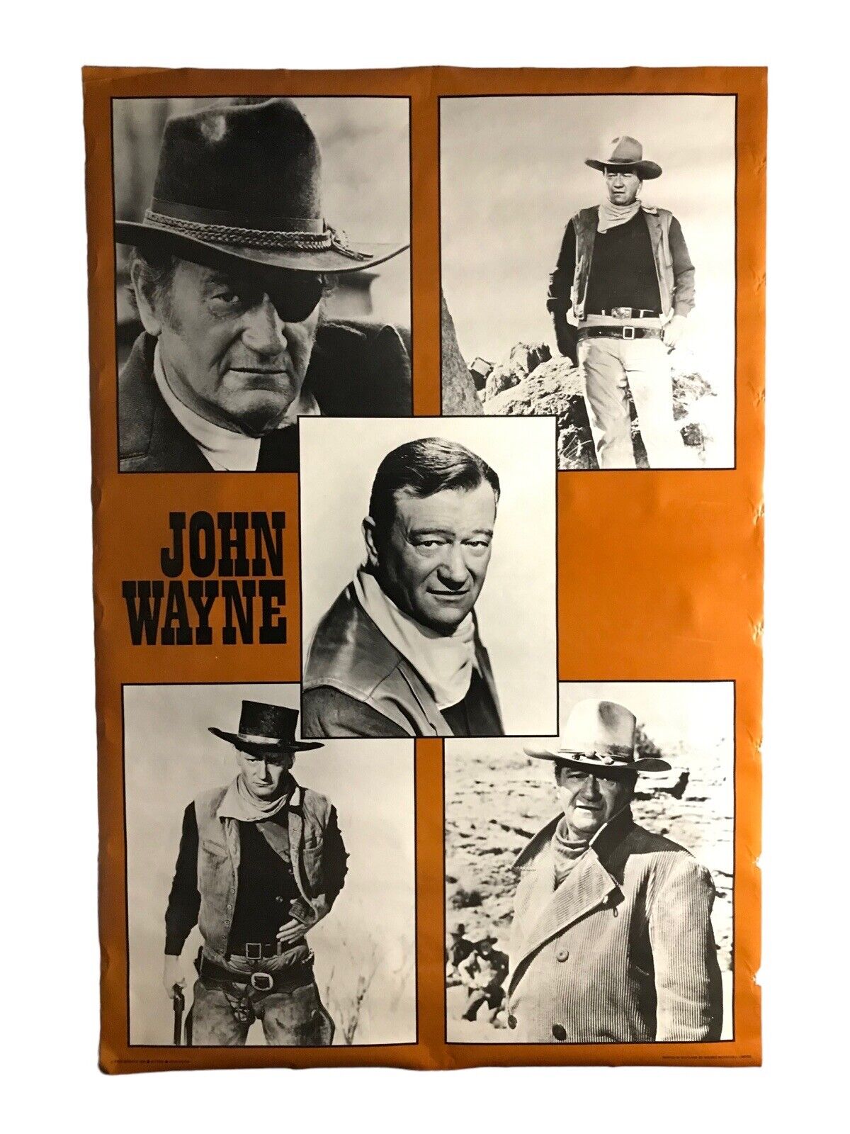 Vintage John Wayne Poster Original by Pace Minerva - Cat No. 80 - Super Rare!