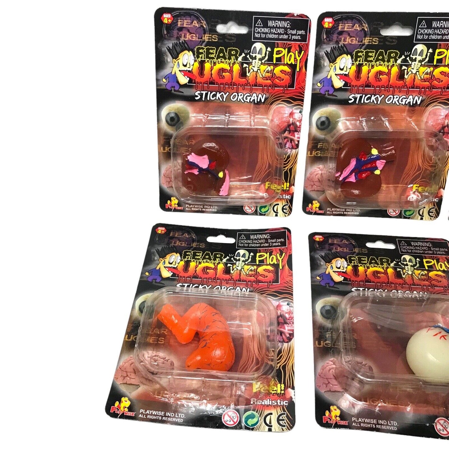 Uglies Sticky Organs Toy Bundle of 8 (Heart, Stomach, Lungs) - New by Playwise