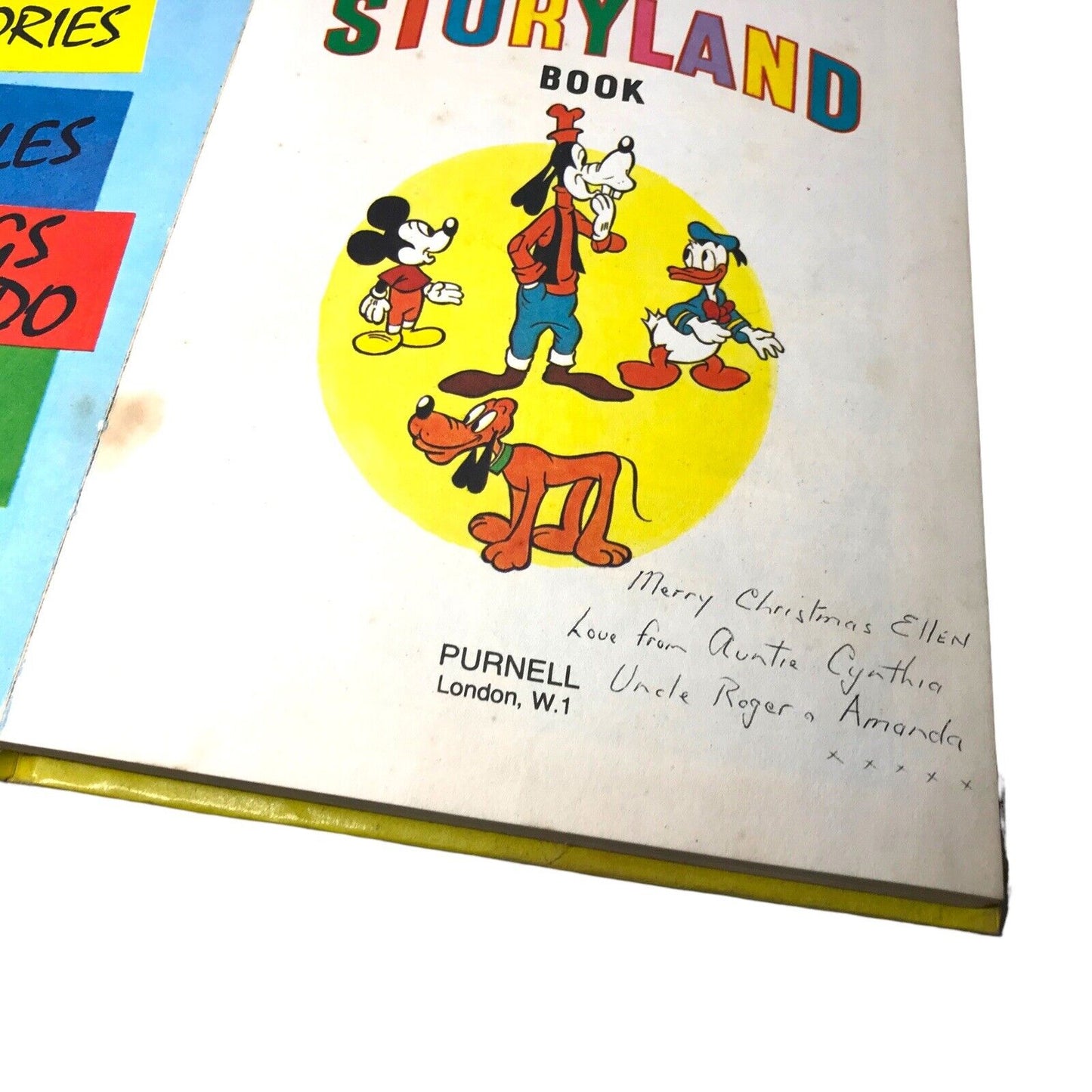 Vintage Walt Disney’s Story Land Hardcover Book - Stories Puzzles Strips 1969