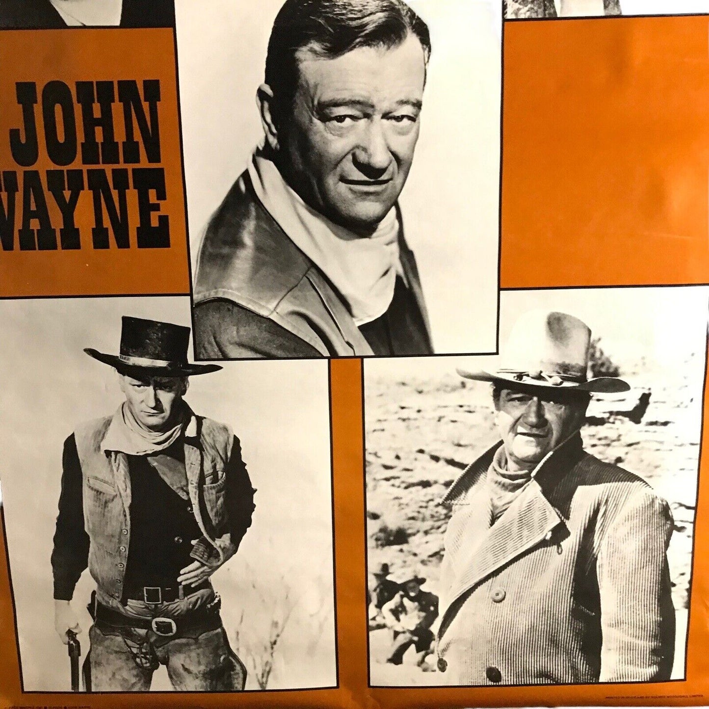 Vintage John Wayne Poster Original by Pace Minerva - Cat No. 80 - Super Rare!