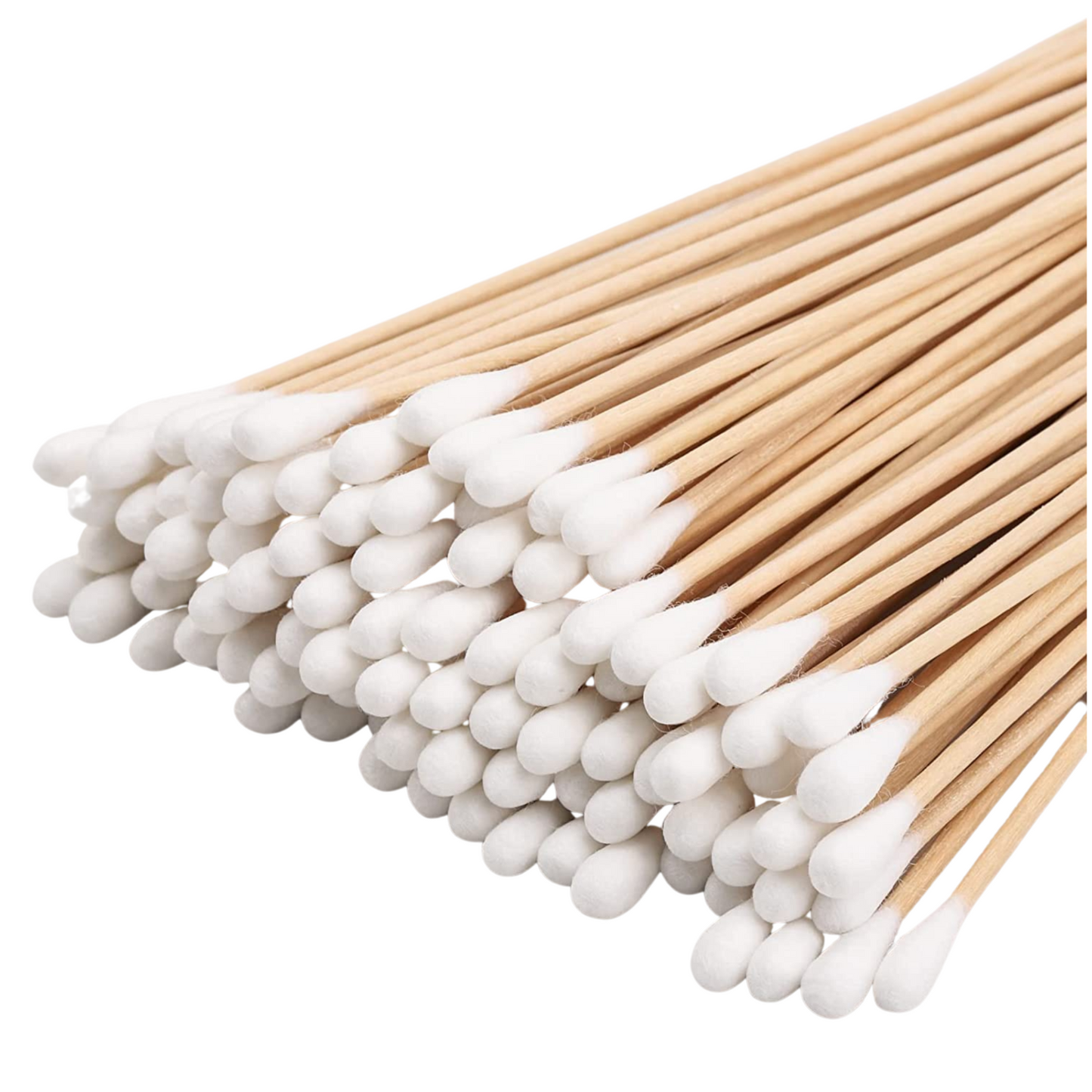 Extra Long Cotton Swab Applicator Q-tip Swabs 6 inch Natural Wood Handle 100 Pcs