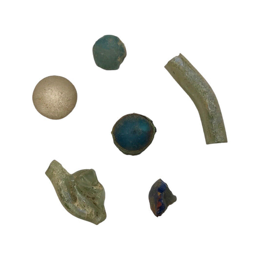 Exquisite Collection of Roman Jewelry Settings and Glass Fragments, 100-300AD